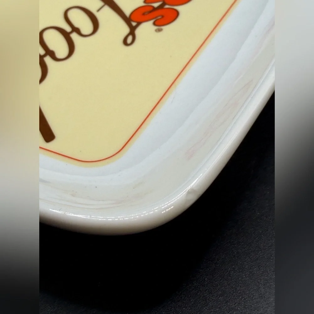 Vintage Hooters Foods Inc. Ceramic Wing Appetizer Tray Plate Serving Dish